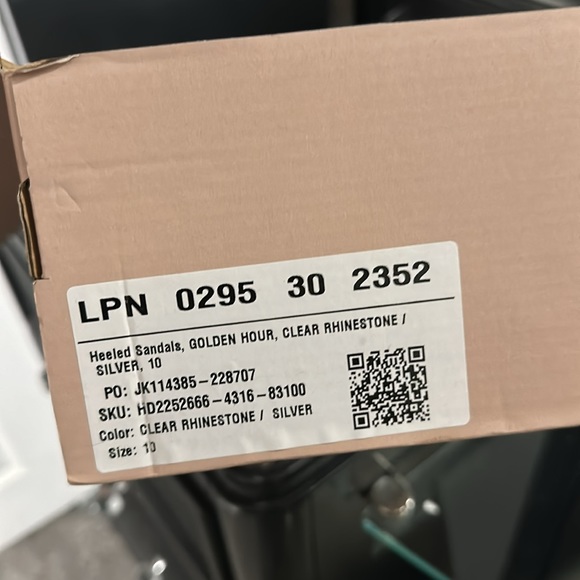 Just Fab - Golden Hour Mule Sandals In Clear Rhinestone - Picture 11 of 11